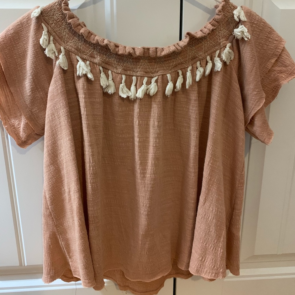 Pink off the shoulder top